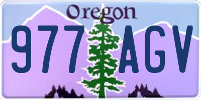 OR license plate 977AGV