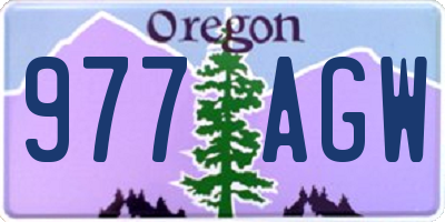 OR license plate 977AGW