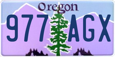 OR license plate 977AGX