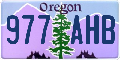 OR license plate 977AHB