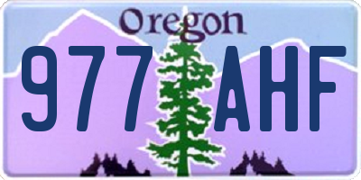 OR license plate 977AHF