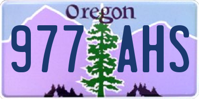 OR license plate 977AHS