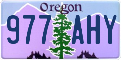 OR license plate 977AHY