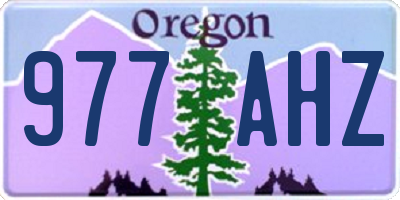 OR license plate 977AHZ