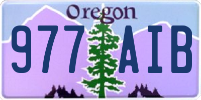 OR license plate 977AIB
