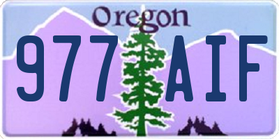 OR license plate 977AIF
