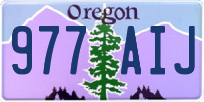 OR license plate 977AIJ
