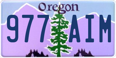 OR license plate 977AIM