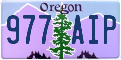 OR license plate 977AIP