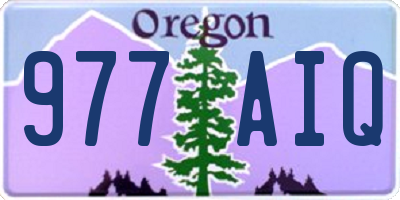 OR license plate 977AIQ