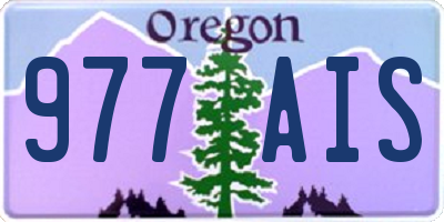 OR license plate 977AIS