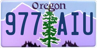 OR license plate 977AIU