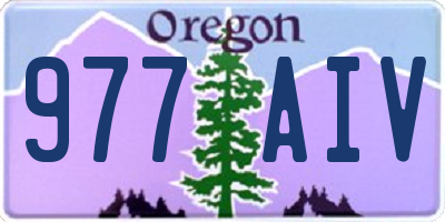OR license plate 977AIV