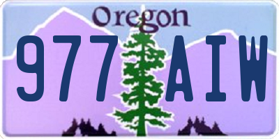 OR license plate 977AIW