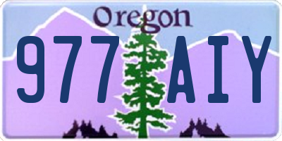 OR license plate 977AIY