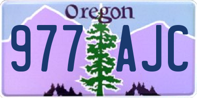 OR license plate 977AJC