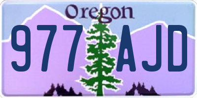 OR license plate 977AJD