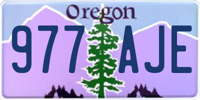 OR license plate 977AJE