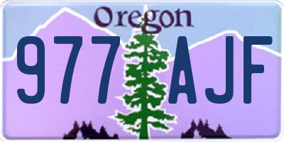 OR license plate 977AJF