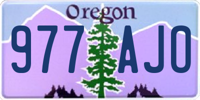 OR license plate 977AJO