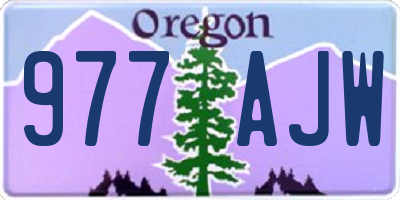 OR license plate 977AJW