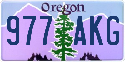 OR license plate 977AKG
