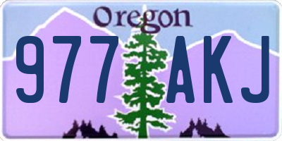 OR license plate 977AKJ