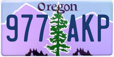 OR license plate 977AKP