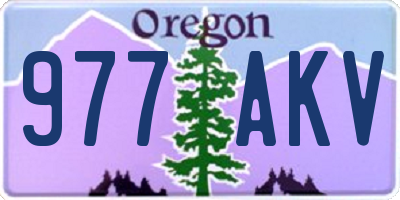 OR license plate 977AKV