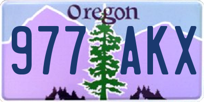 OR license plate 977AKX