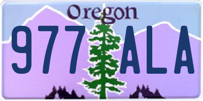 OR license plate 977ALA