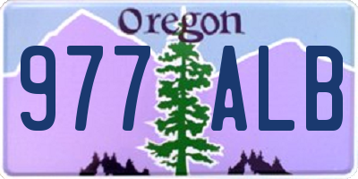 OR license plate 977ALB