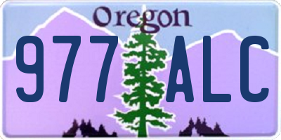 OR license plate 977ALC