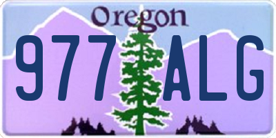 OR license plate 977ALG