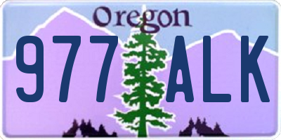 OR license plate 977ALK