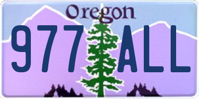 OR license plate 977ALL