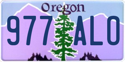 OR license plate 977ALO