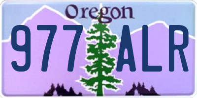 OR license plate 977ALR