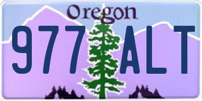 OR license plate 977ALT