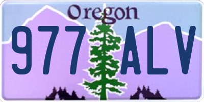 OR license plate 977ALV