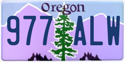 OR license plate 977ALW