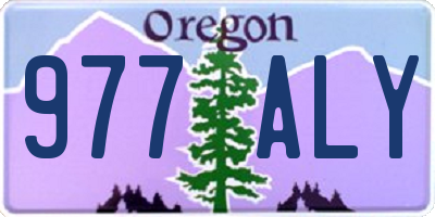 OR license plate 977ALY