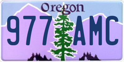 OR license plate 977AMC