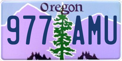 OR license plate 977AMU