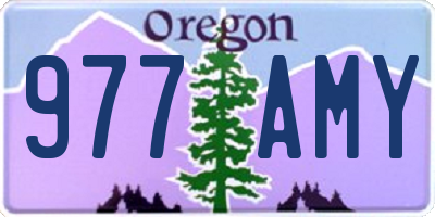 OR license plate 977AMY