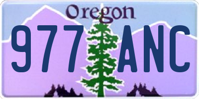 OR license plate 977ANC