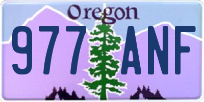 OR license plate 977ANF