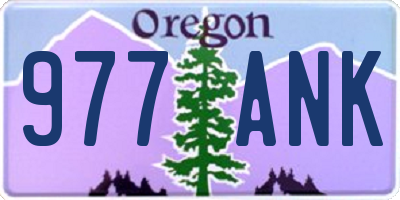 OR license plate 977ANK