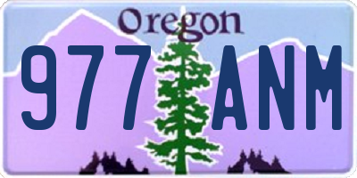 OR license plate 977ANM
