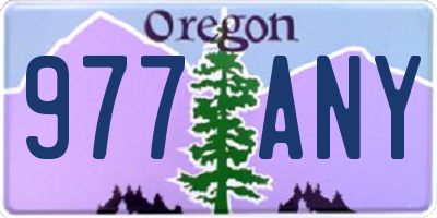 OR license plate 977ANY